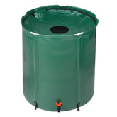 HAOYYE Green 50 Gallon Folding Rain Barrel Water Collector with Durable PVC Mesh and Support Rods, Mold and Mildew Resistant, Easy to Carry and Store, Ideal for Gardens, Planter Beds, Indoor Plants, and Outdoor Watering